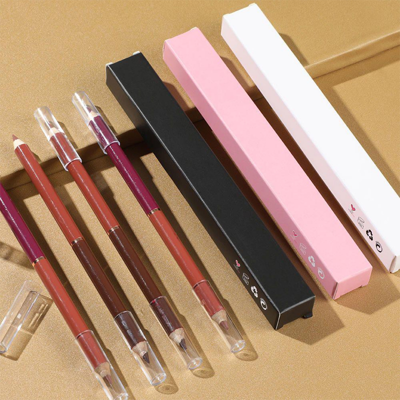 Ei logoa Lip Liner Box Brown Lip Liner Pencil Vendor Vegaaninen kermainen huultenrajauskynä