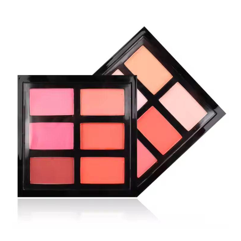 Ei logoa Kosmeettinen Mineraalivaaleanpunainen Organic Blush Palette