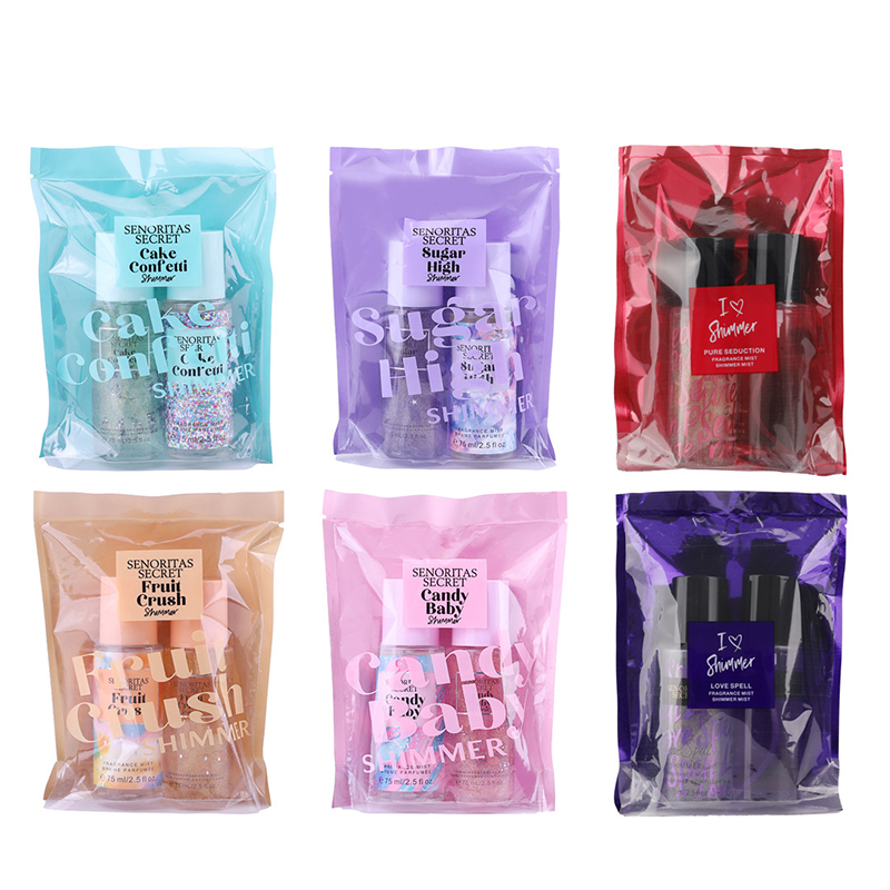 Customize logo Body Mist Collection Hajuvesi Vartalospray Secret Body Mist Set 75ml*2