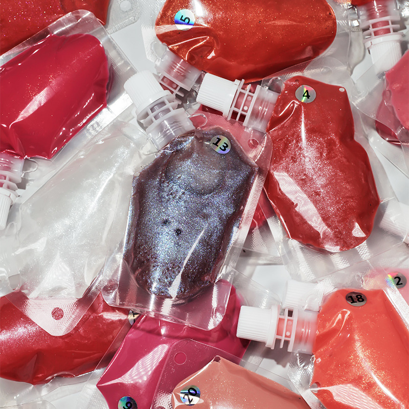 200 ml muovipussi huulikiilto suutinpussi Vegaaninen ja Cruelty Free valmis huulikiilto peruspigmentti